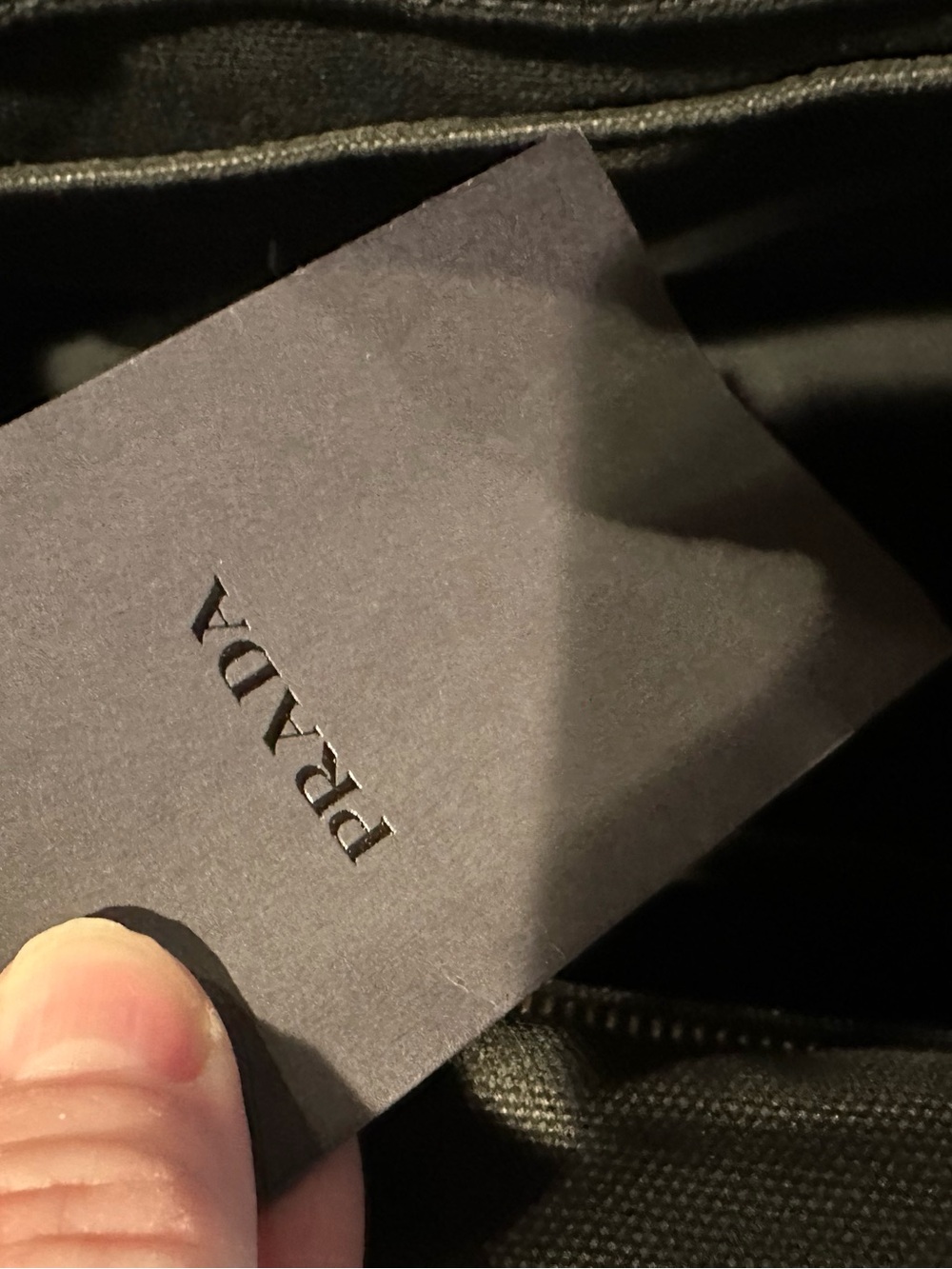 Prada Black Canapa Tote with White Logo - Picture 11 of 11